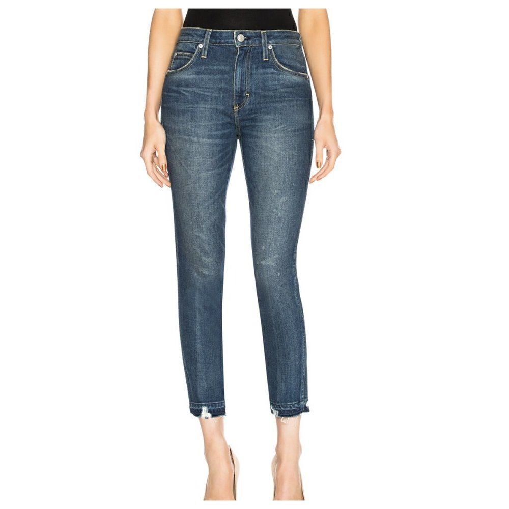 Anthropologie AMO High rise Stix crop Rambler Jeans size 27 NWOT